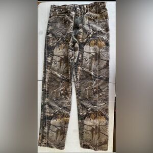 Wrangler Pro Gear RealTree Camouflage Hunting Denim Jeans  33 x 32 EUC NO WEAR